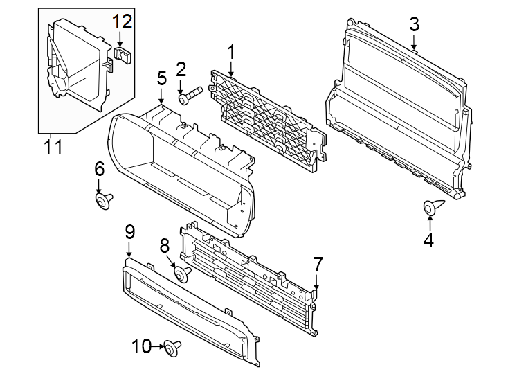 Diagram Air deflector. for your 2017 Jaguar XJ   