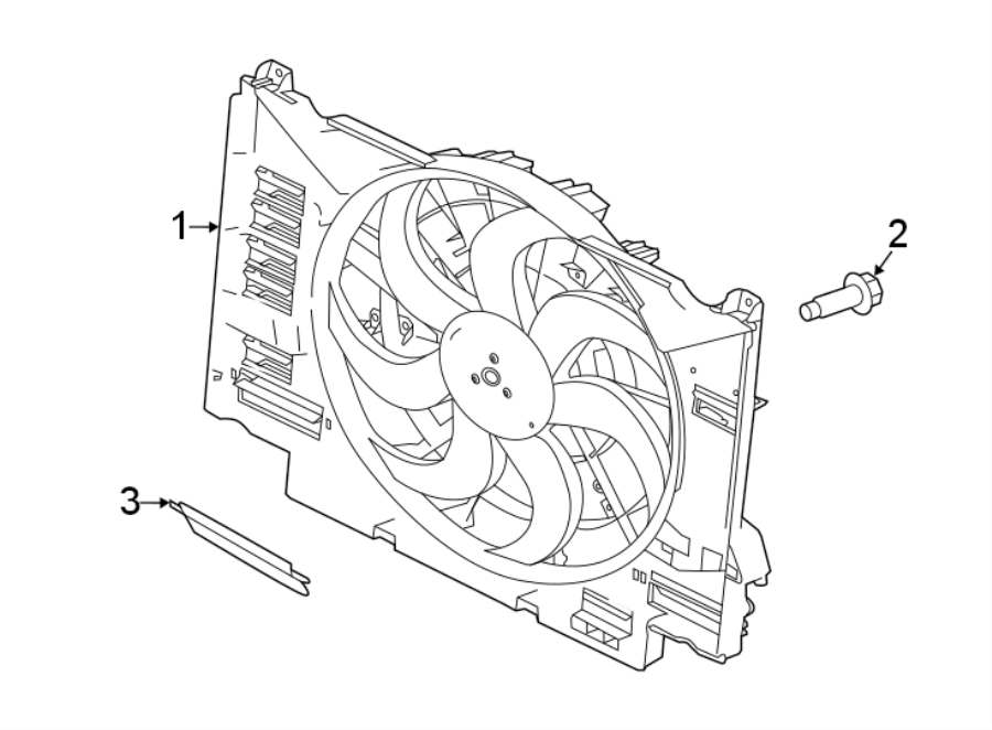 Diagram COOLING FAN. for your 2018 Jaguar F-Pace  Premium Sport Utility 