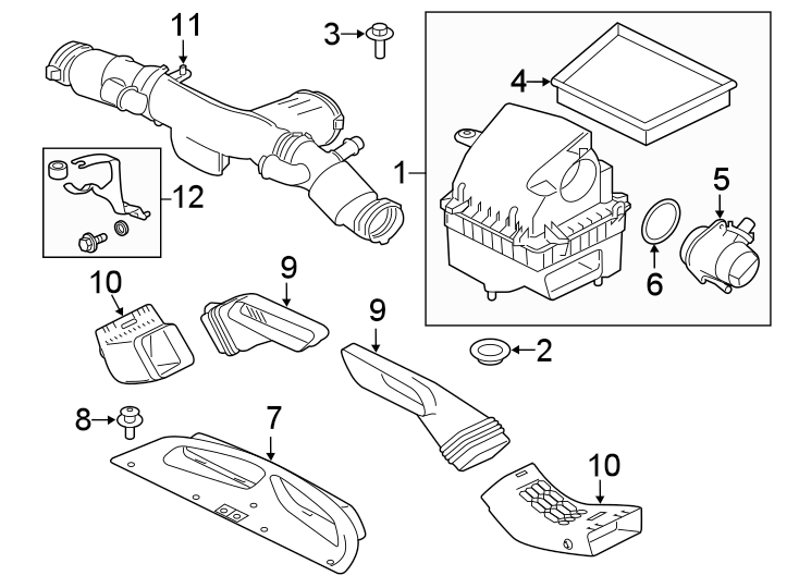 Diagram AIR INTAKE. for your Jaguar F-Pace  