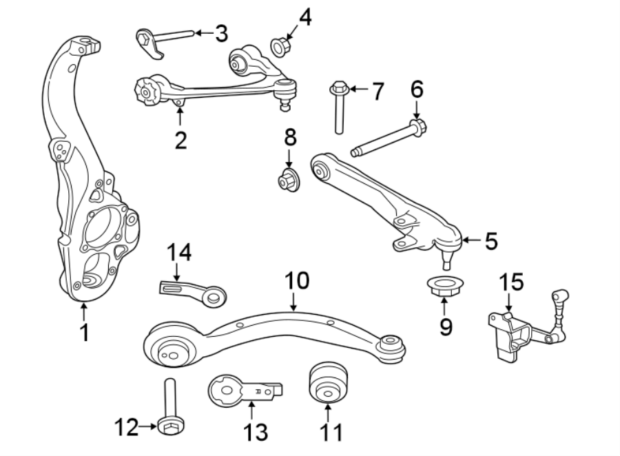 Diagram FRONT SUSPENSION. SUSPENSION COMPONENTS. for your 2013 Jaguar XK   