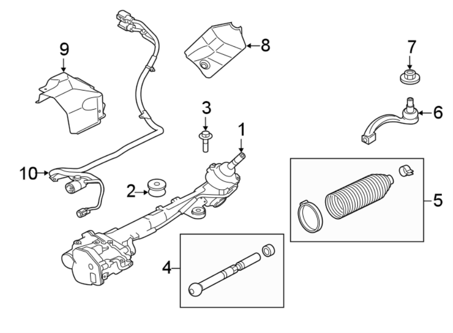 Diagram STEERING GEAR & LINKAGE. for your 2019 Jaguar F-Pace   