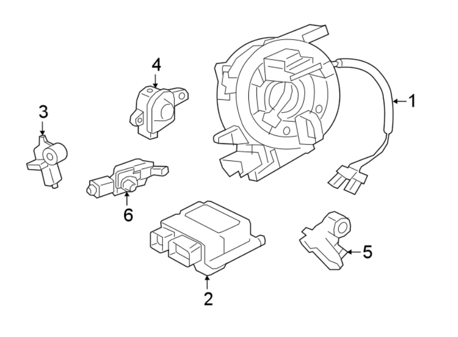 Diagram RESTRAINT SYSTEMS. AIR BAG COMPONENTS. for your Jaguar F-Pace  