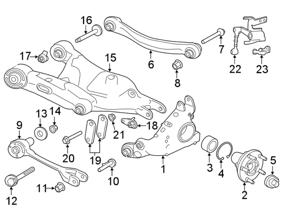 Diagram REAR SUSPENSION. SUSPENSION COMPONENTS. for your 2012 Jaguar XKR   