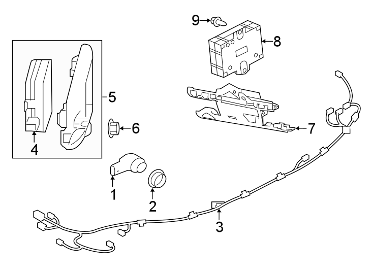 Diagram REAR BUMPER. ELECTRICAL COMPONENTS. for your 2015 Jaguar XJR  Base Sedan 