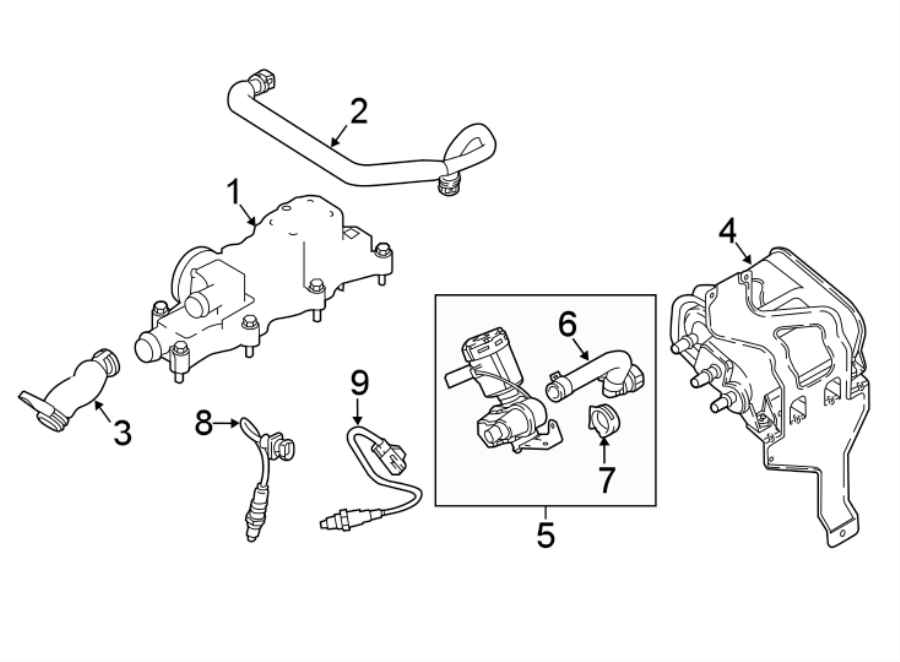 Diagram EMISSION SYSTEM. EMISSION COMPONENTS. for your Jaguar F-Pace  