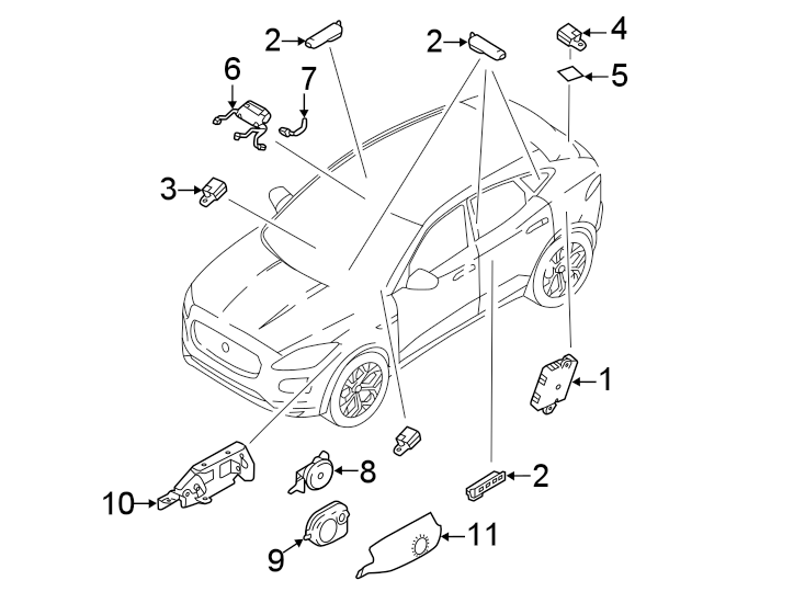 Diagram ALARM SYSTEM. for your 2010 Jaguar XF   