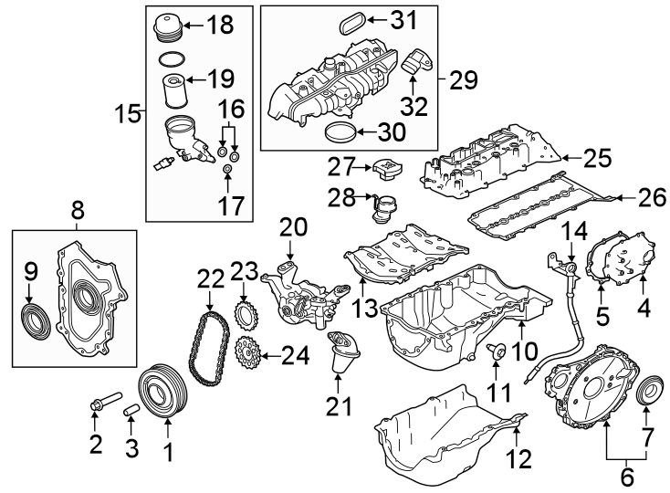 Diagram ENGINE PARTS. for your 1995 Jaguar