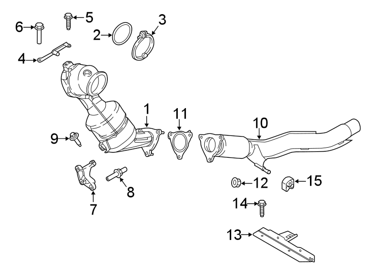 Diagram EXHAUST SYSTEM. EXHAUST COMPONENTS. for your 2006 Jaguar XKR   