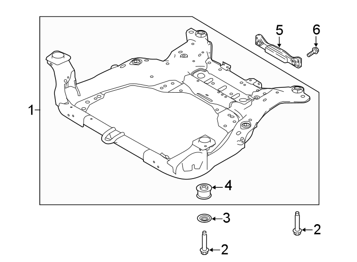 Diagram FRONT SUSPENSION. SUSPENSION MOUNTING. for your 2017 Jaguar F-Pace   