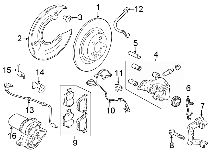 Diagram REAR SUSPENSION. BRAKE COMPONENTS. for your 2007 Jaguar Vanden Plas   