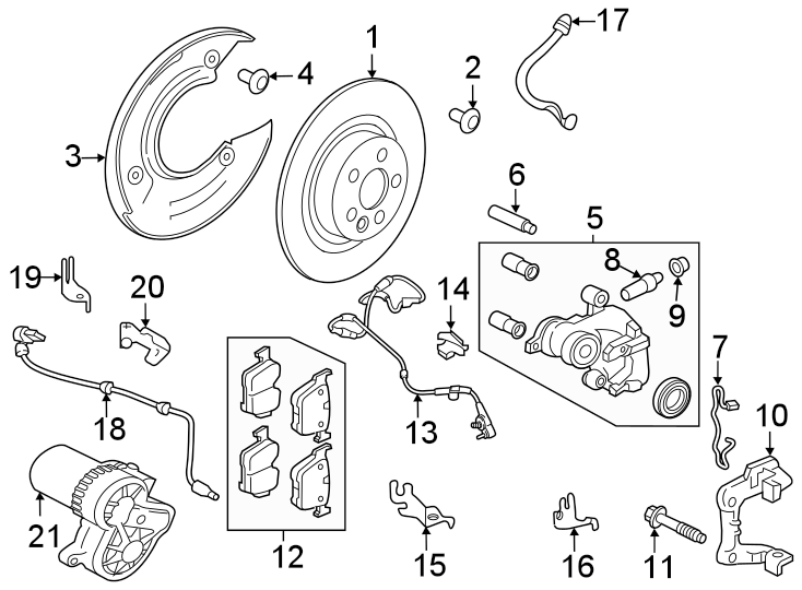 Diagram Rear suspension. Brake components. for your 2011 Jaguar XKR   