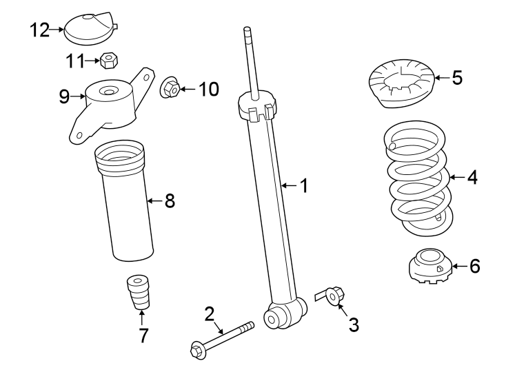 Diagram REAR SUSPENSION. SHOCKS & COMPONENTS. for your 2015 Jaguar XKR-S   