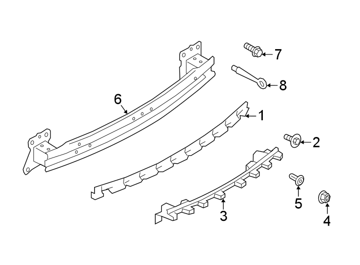 Diagram Rear bumper. Bumper & components. for your Jaguar