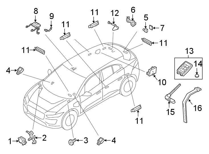 Diagram ALARM SYSTEM. for your 2010 Jaguar XF   