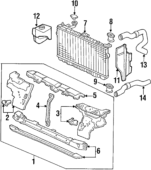 9RADIATOR & COMPONENTS. RADIATOR SUPPORT.https://images.simplepart.com/images/parts/motor/fullsize/4800070.png