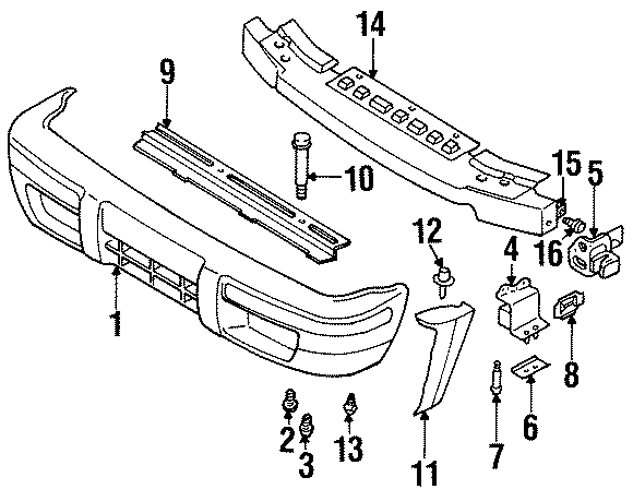 16FRONT BUMPER. BUMPER & COMPONENTS.https://images.simplepart.com/images/parts/motor/fullsize/4807015.png