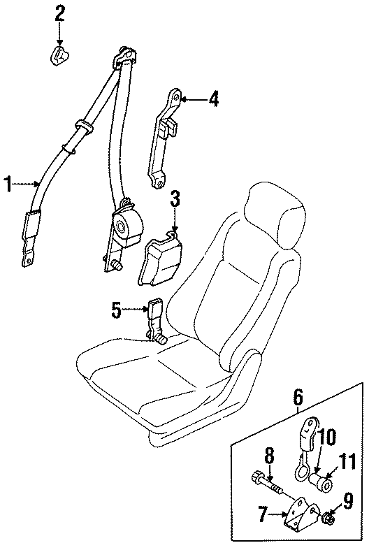 RESTRAINT SYSTEMS. FRONT SEAT BELTS.