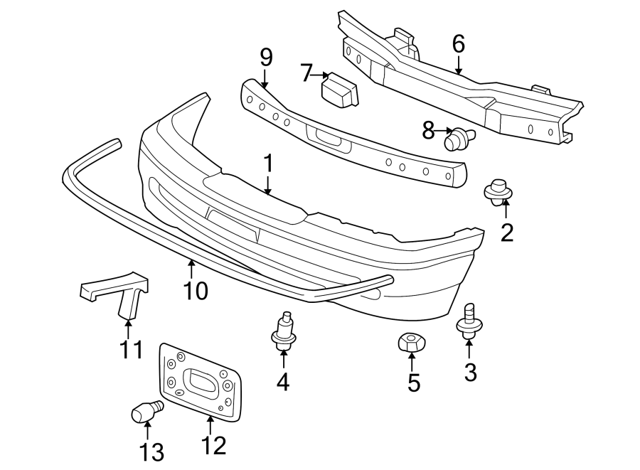 13FRONT BUMPER. BUMPER & COMPONENTS.https://images.simplepart.com/images/parts/motor/fullsize/4808020.png