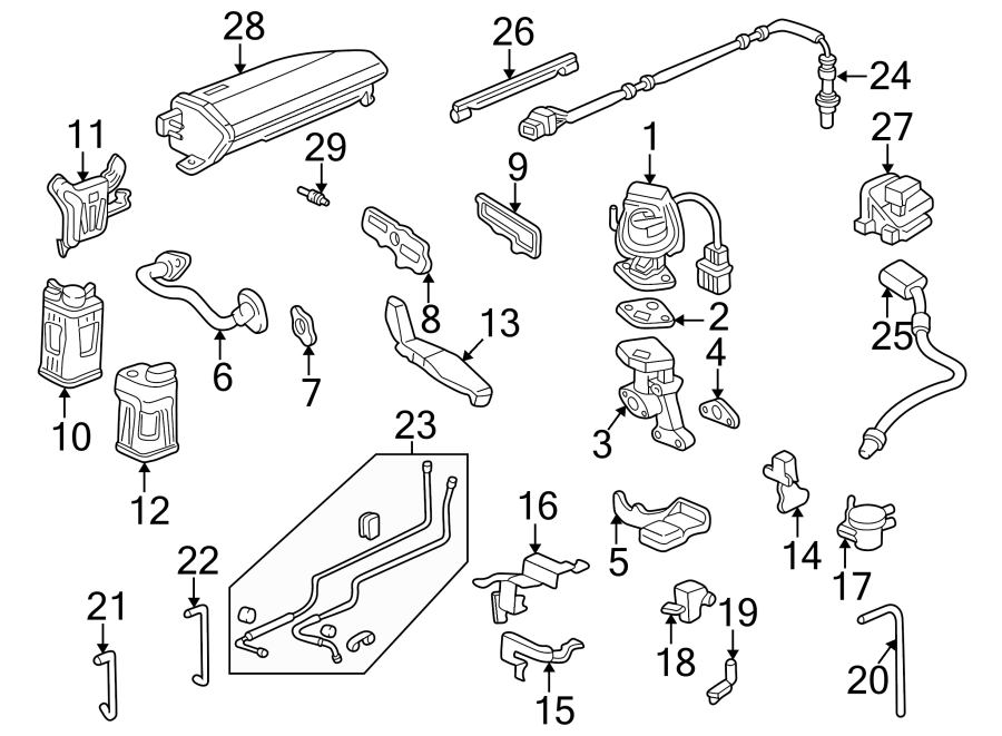 29Emission system. Emission components.https://images.simplepart.com/images/parts/motor/fullsize/4808280.png