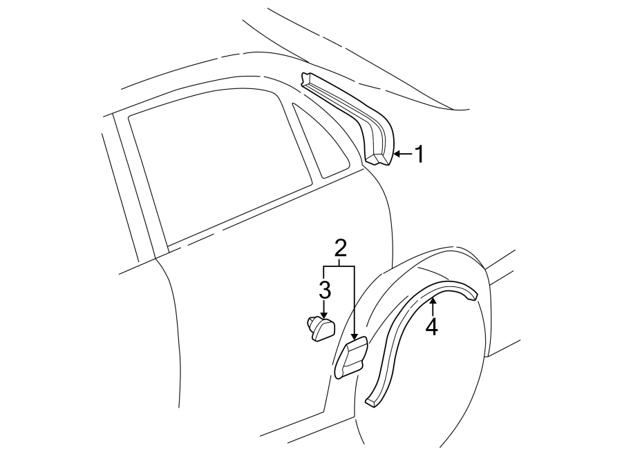 QUARTER PANEL. EXTERIOR TRIM.