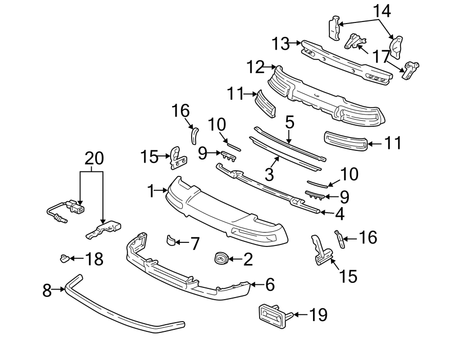 17Front bumper. Bumper & components.https://images.simplepart.com/images/parts/motor/fullsize/4809010.png