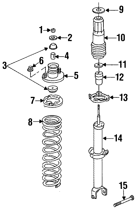 REAR SUSPENSION. STRUTS & COMPONENTS.