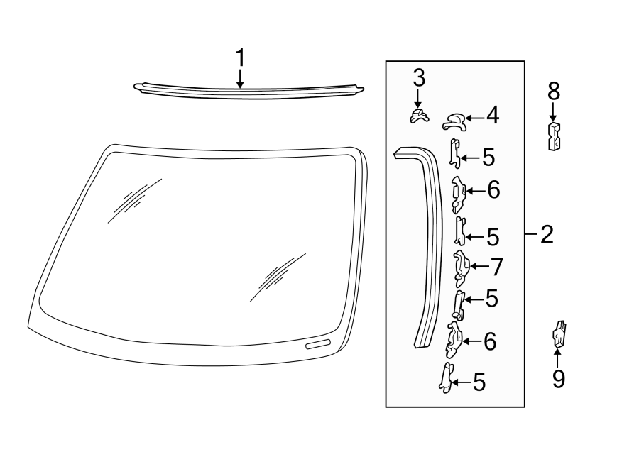 2WINDSHIELD. REVEAL MOLDINGS.https://images.simplepart.com/images/parts/motor/fullsize/4812305.png