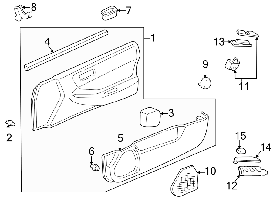 11Front door. Interior trim.https://images.simplepart.com/images/parts/motor/fullsize/4812635.png