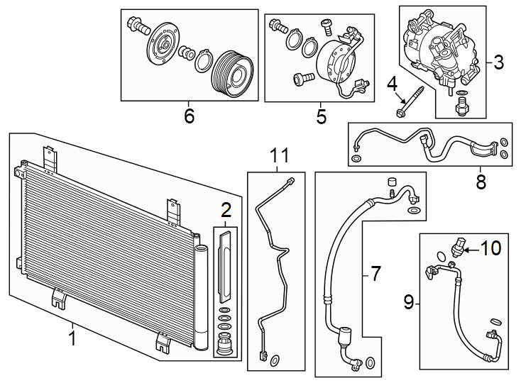 3Air conditioner & heater. Compressor & lines. Condenser.https://images.simplepart.com/images/parts/motor/fullsize/4813076.png