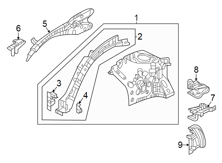 5Fender. Structural components & rails.https://images.simplepart.com/images/parts/motor/fullsize/4813100.png