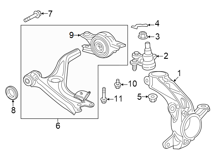 9Front suspension. Suspension components.https://images.simplepart.com/images/parts/motor/fullsize/4813235.png