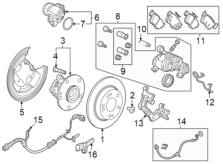 15Rear suspension. Brake components.https://images.simplepart.com/images/parts/motor/fullsize/4813560.png