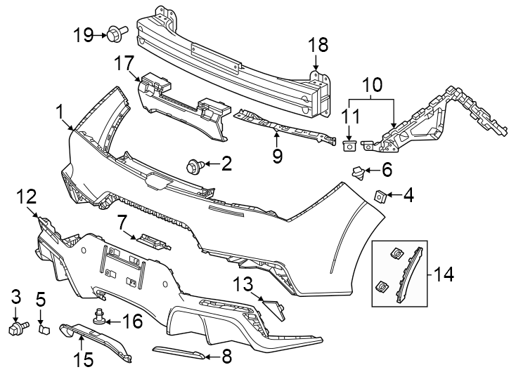 11Rear bumper. Bumper & components.https://images.simplepart.com/images/parts/motor/fullsize/4813651.png