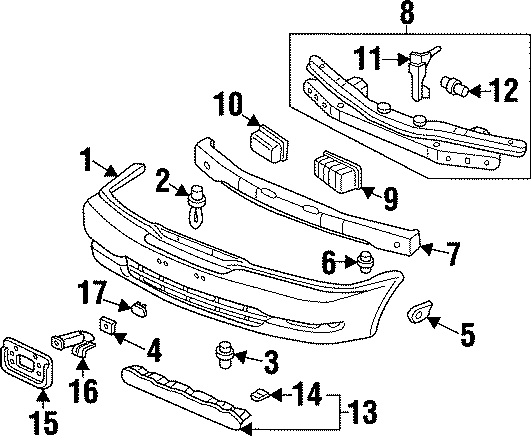 11FRONT BUMPER. BUMPER & COMPONENTS.https://images.simplepart.com/images/parts/motor/fullsize/4815015.png