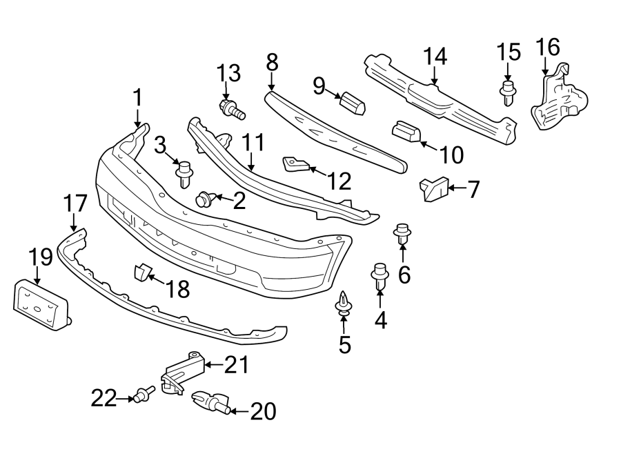 FRONT BUMPER. BUMPER & COMPONENTS.