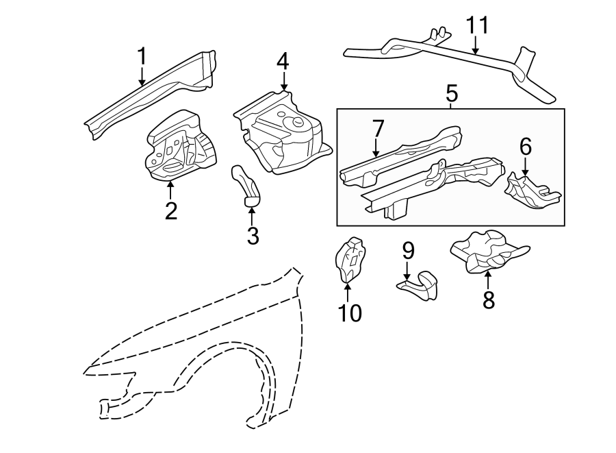 3FENDER. STRUCTURAL COMPONENTS & RAILS.https://images.simplepart.com/images/parts/motor/fullsize/4816080.png