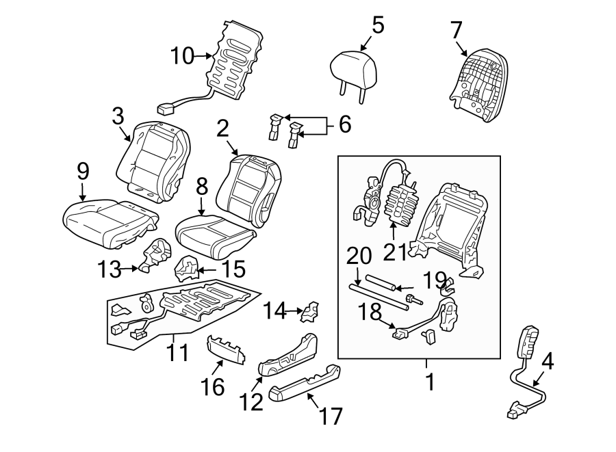 19SEATS & TRACKS. FRONT SEAT COMPONENTS.https://images.simplepart.com/images/parts/motor/fullsize/4817380.png