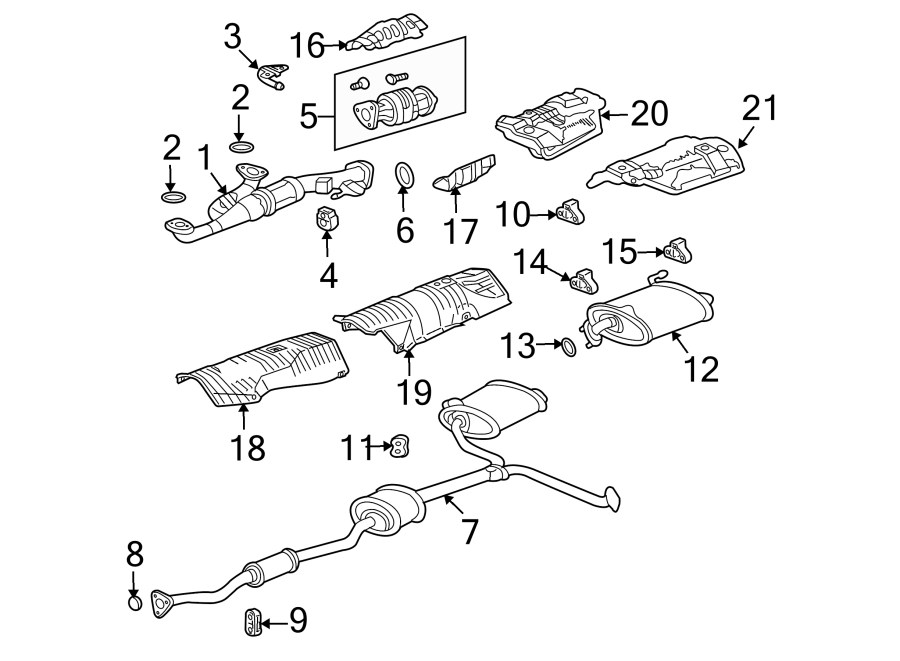 EXHAUST SYSTEM. EXHAUST COMPONENTS.