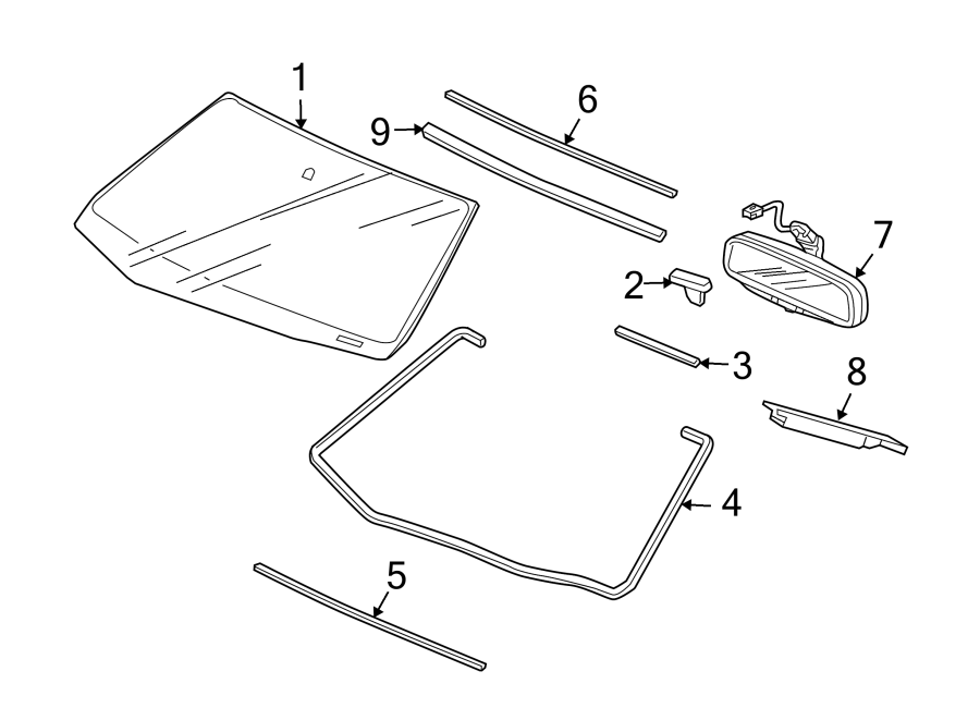 7WINDSHIELD. GLASS. REVEAL MOLDINGS.https://images.simplepart.com/images/parts/motor/fullsize/4818295.png