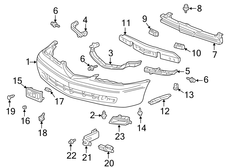 FRONT BUMPER. BUMPER & COMPONENTS.