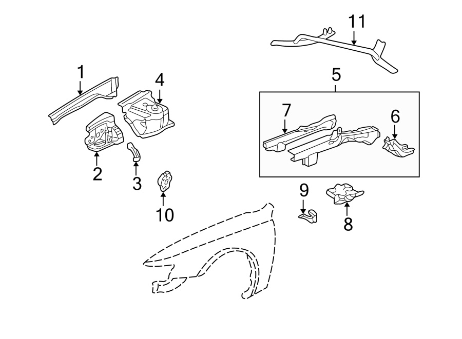 3FENDER. STRUCTURAL COMPONENTS & RAILS.https://images.simplepart.com/images/parts/motor/fullsize/4820095.png