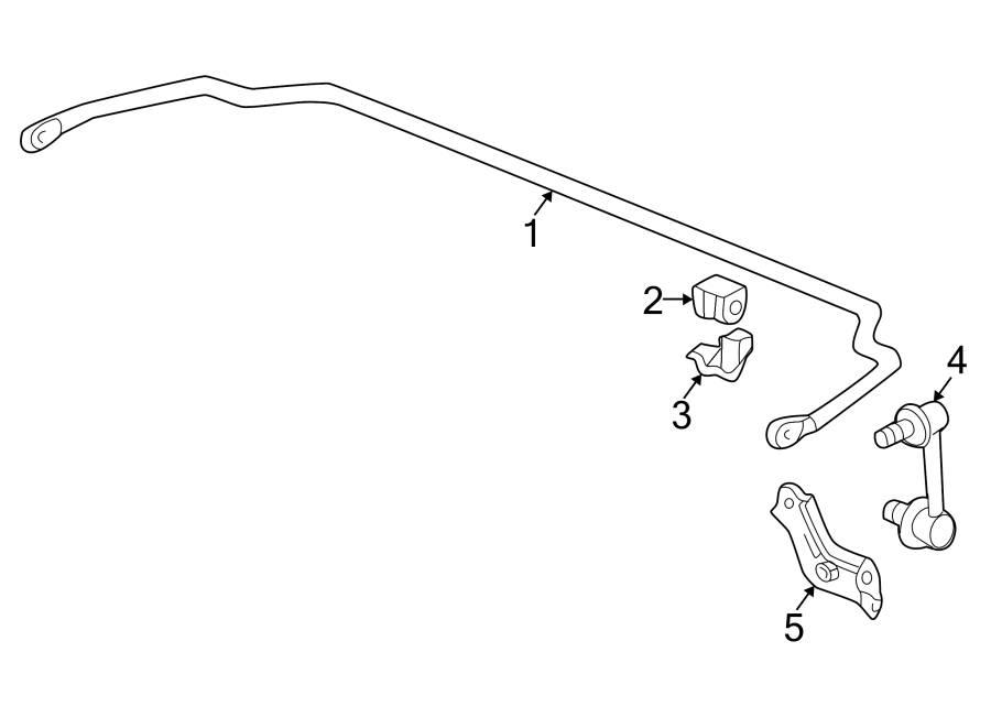 REAR SUSPENSION. STABILIZER BAR & COMPONENTS.