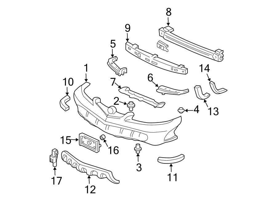 16FRONT BUMPER. BUMPER & COMPONENTS.https://images.simplepart.com/images/parts/motor/fullsize/4821005.png