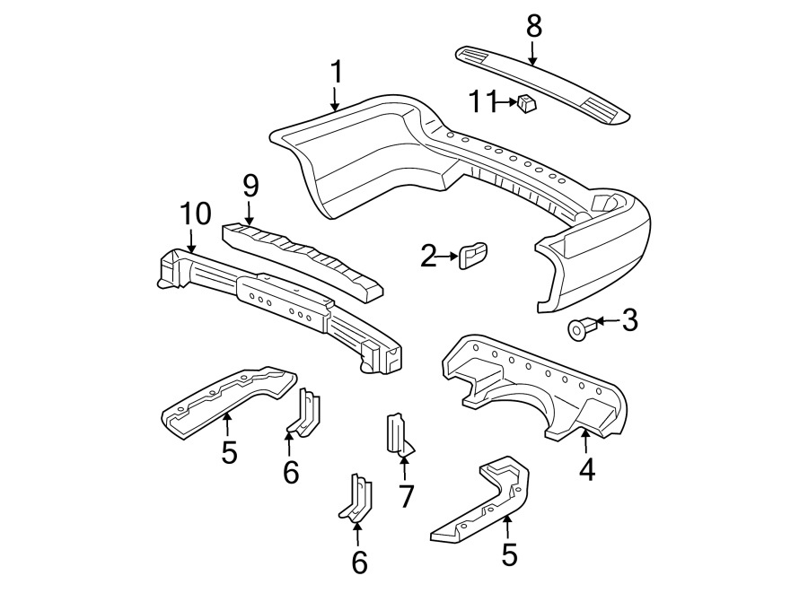 3REAR BUMPER. BUMPER & COMPONENTS.https://images.simplepart.com/images/parts/motor/fullsize/4821590.png