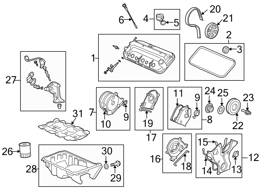 ENGINE / TRANSAXLE. ENGINE PARTS.