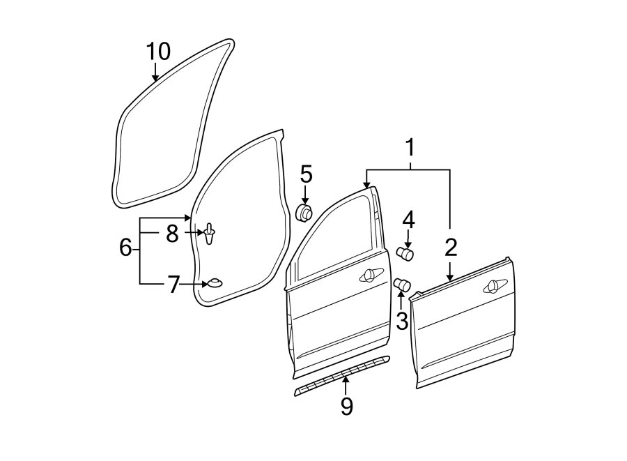 10FRONT DOOR. DOOR & COMPONENTS.https://images.simplepart.com/images/parts/motor/fullsize/4822460.png