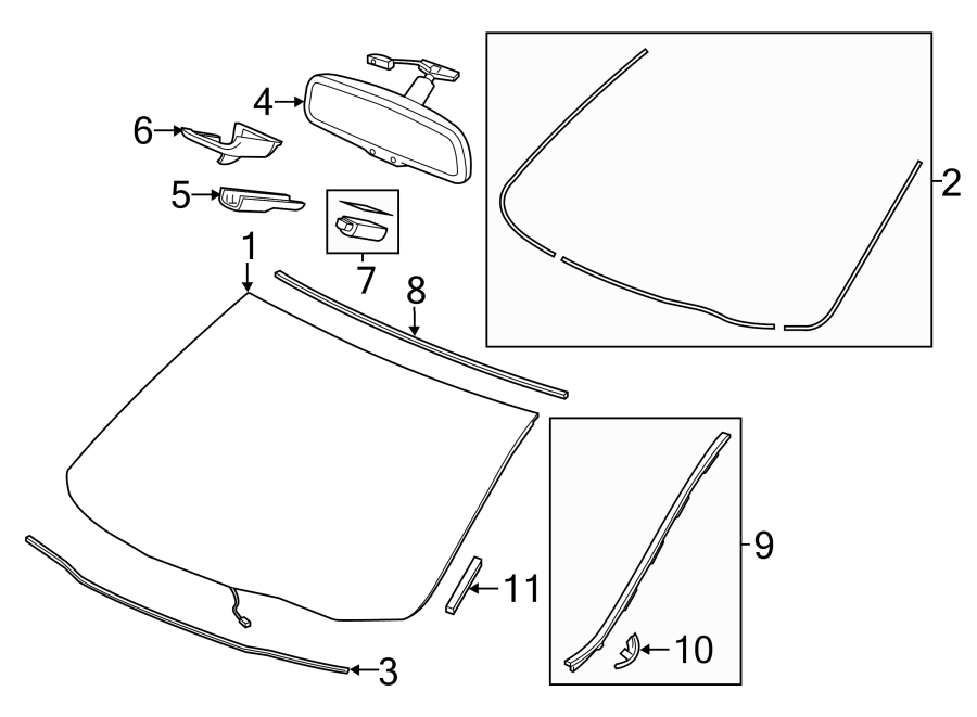 8WINDSHIELD. GLASS. REVEAL MOLDINGS.https://images.simplepart.com/images/parts/motor/fullsize/4823260.png