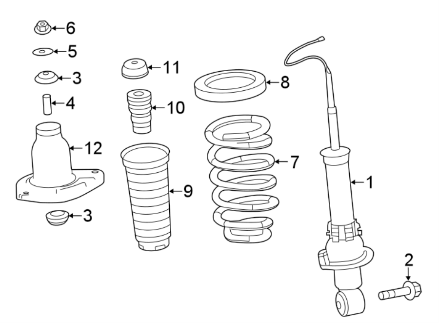 REAR SUSPENSION. SHOCKS & COMPONENTS.