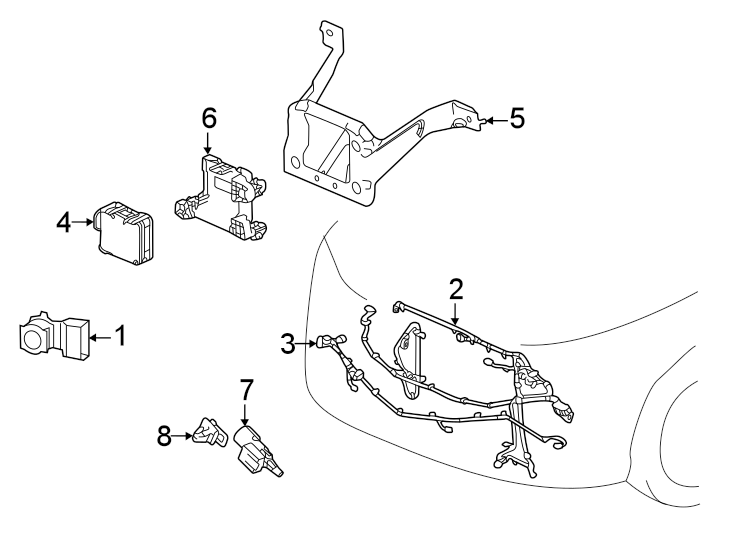 1Front bumper & grille. Electrical components.https://images.simplepart.com/images/parts/motor/fullsize/4824010.png