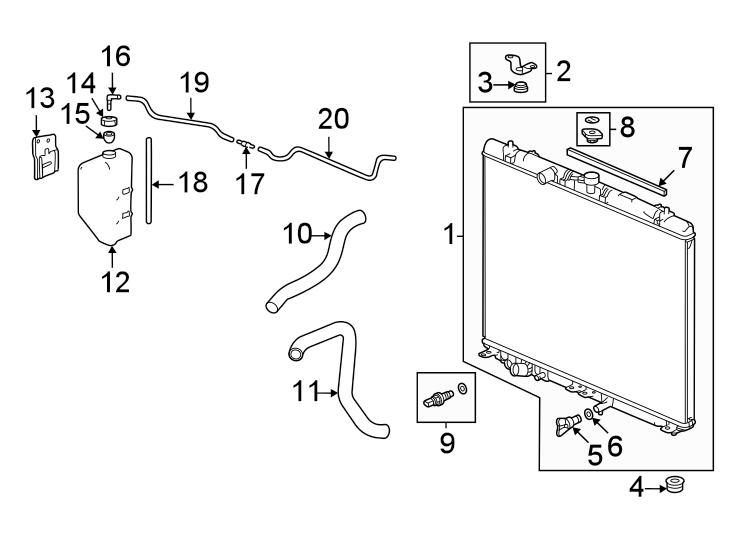 11Radiator & components.https://images.simplepart.com/images/parts/motor/fullsize/4824040.png